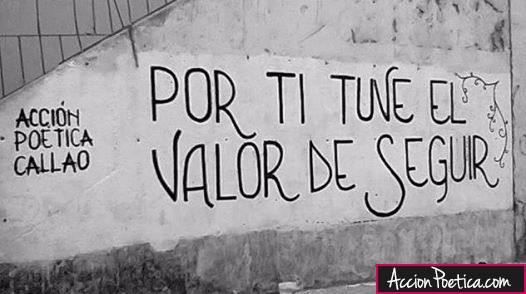 Por ti tuve el valor de seguir
