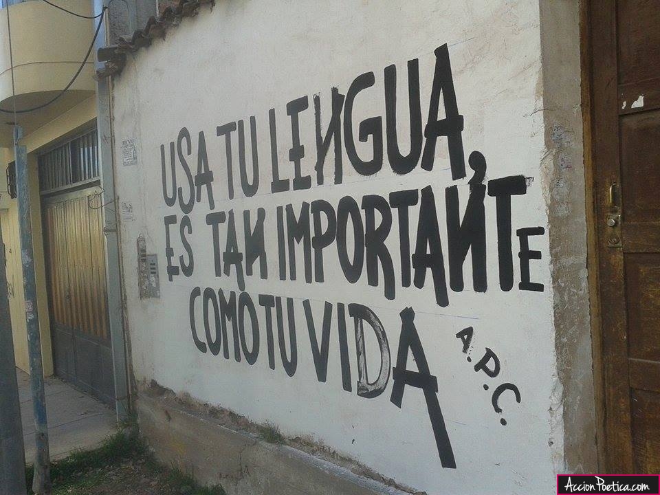 Usa tu lengua es tan importante como tu vida