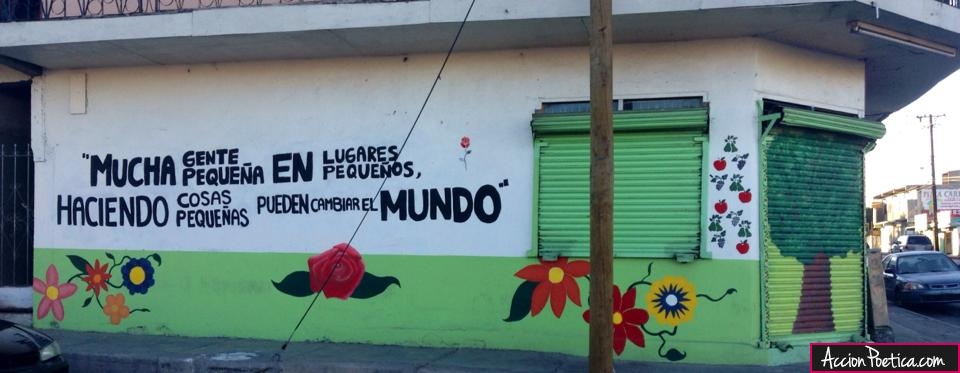 Mucha gente pequeña, en lugar pequeños, haciendo cosas pequeñas pueden cambiar el mundo