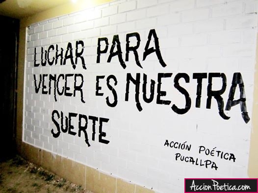 Luchar para vencer es nuestra suerte