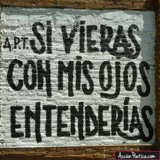 Si vieras con mis ojos entenderías