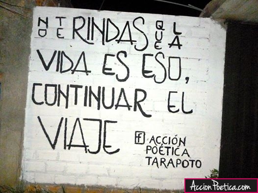 No te rindas que la vida es eso, continuar el viaje