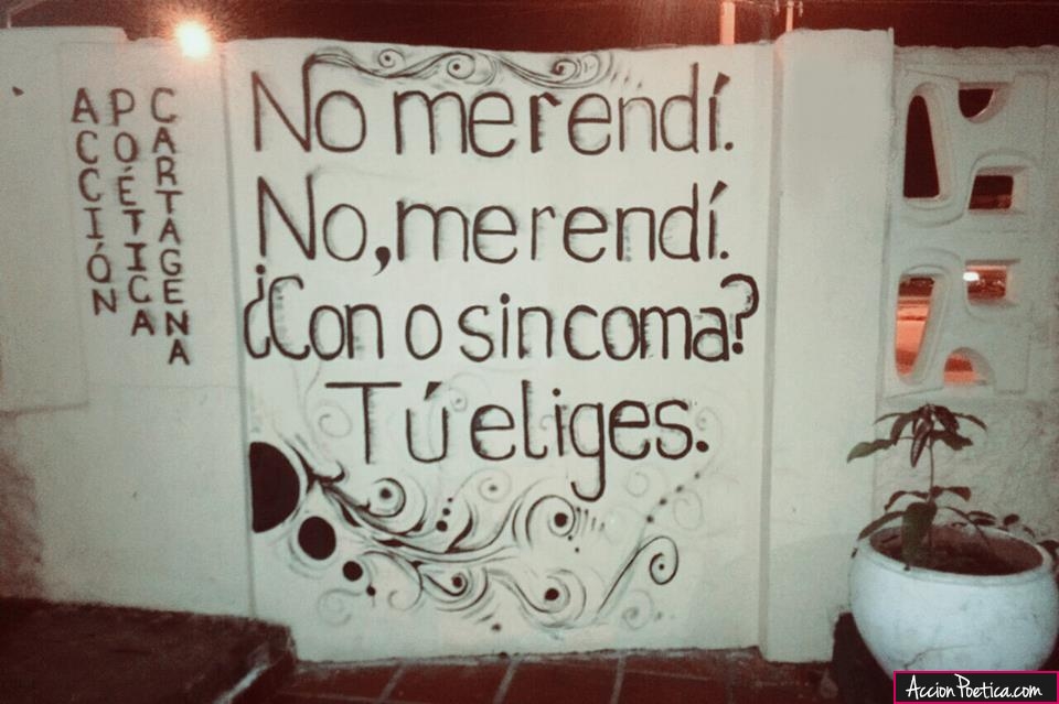 No me rendí. No, me rendí. ¿Con o sin coma? tú eliges