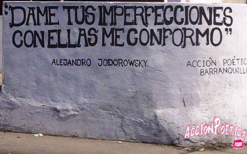 Dame tus imperfecciones con ellas me conformo