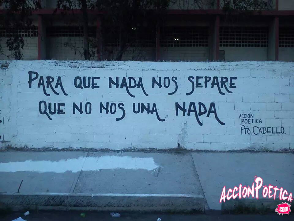 Para que nada nos separe, que no nos una nada