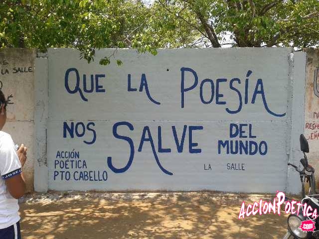 Que la poesía nos salve del mundo