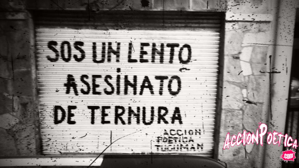 Sos un lento asesinato de ternura